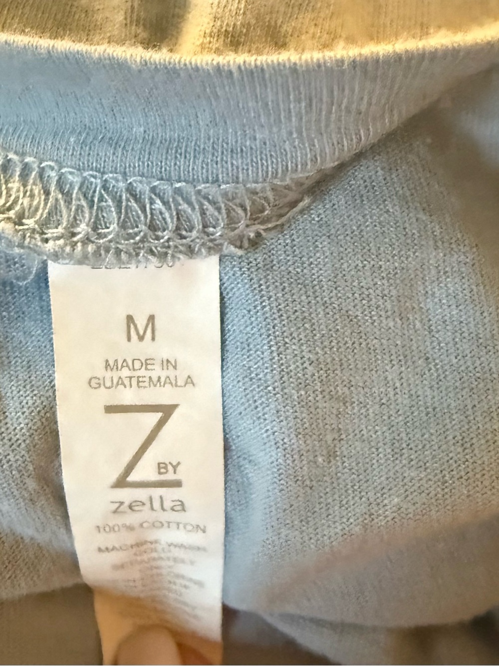 Like New Relaxed Light Blue Short Sleeve Top w Side Ruching, Sz M, fits like S - Picture 5 of 5